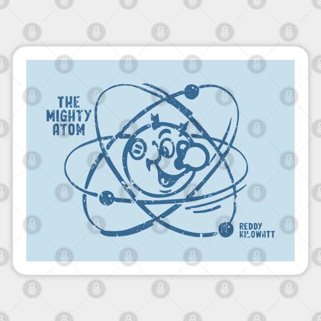 The Mighty Atom - Reddy Kilowatt Sticker by Sayang Anak